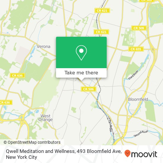 Qwell Meditation and Wellness, 493 Bloomfield Ave map