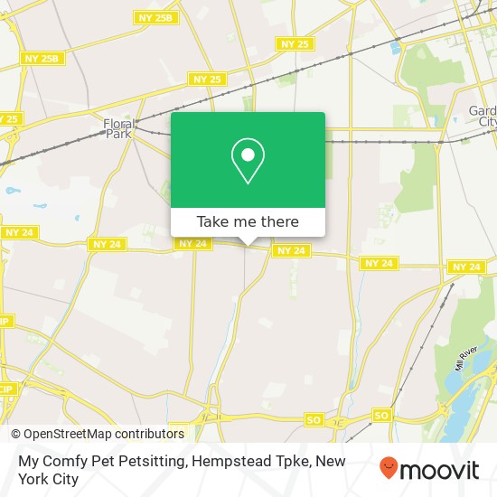 My Comfy Pet Petsitting, Hempstead Tpke map