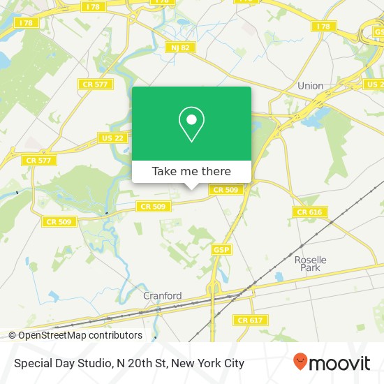 Mapa de Special Day Studio, N 20th St