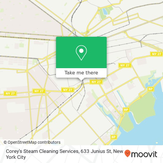 Corey's Steam Cleaning Services, 633 Junius St map