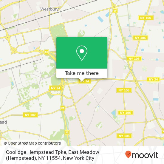 Mapa de Coolidge Hempstead Tpke, East Meadow (Hempstead), NY 11554