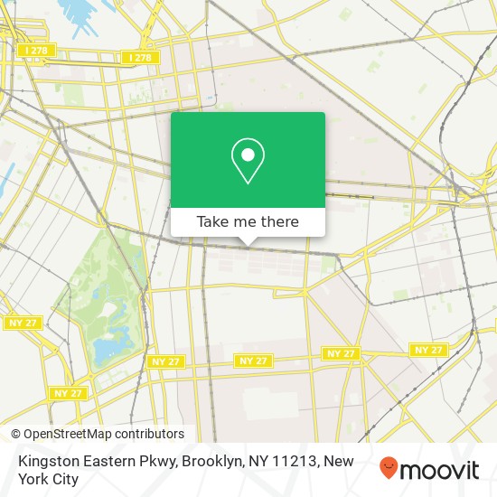 Mapa de Kingston Eastern Pkwy, Brooklyn, NY 11213