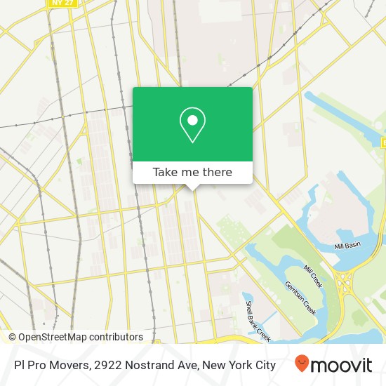 Mapa de Pl Pro Movers, 2922 Nostrand Ave