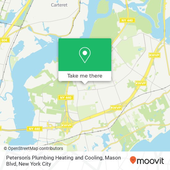 Mapa de Peterson's Plumbing Heating and Cooling, Mason Blvd