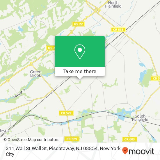 Mapa de 311,Wall St Wall St, Piscataway, NJ 08854