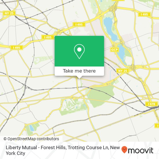 Liberty Mutual - Forest Hills, Trotting Course Ln map