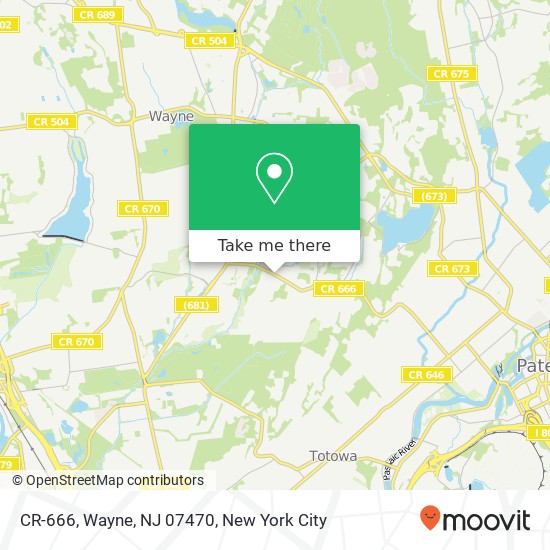 Mapa de CR-666, Wayne, NJ 07470
