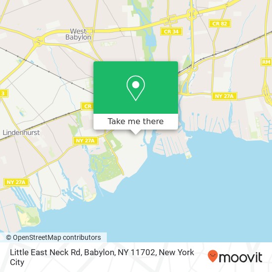 Little East Neck Rd, Babylon, NY 11702 map