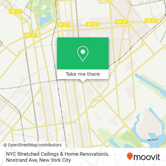 NYC Stretched Ceilings & Home Renovation's, Nostrand Ave map