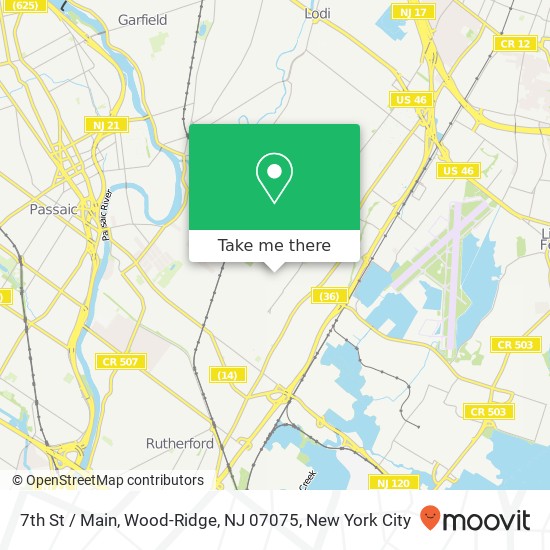 7th St / Main, Wood-Ridge, NJ 07075 map