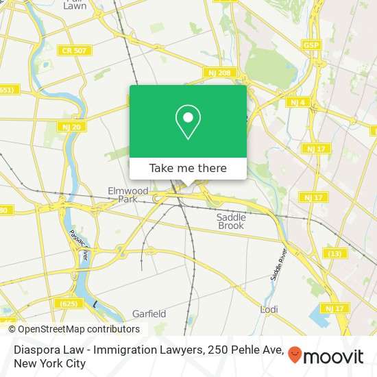 Diaspora Law - Immigration Lawyers, 250 Pehle Ave map