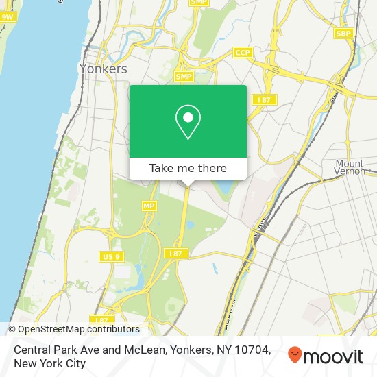 Mapa de Central Park Ave and McLean, Yonkers, NY 10704