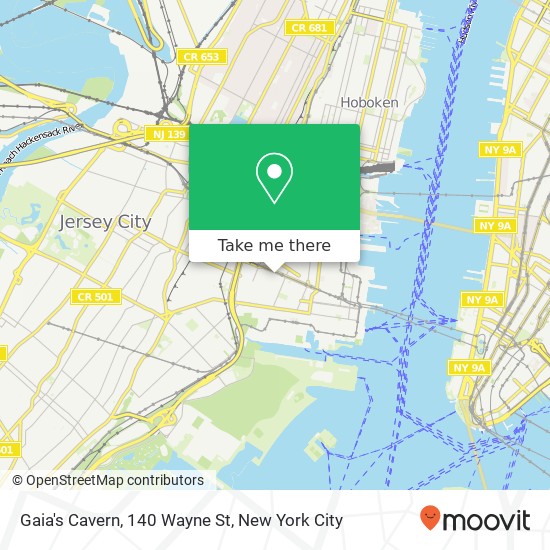 Mapa de Gaia's Cavern, 140 Wayne St