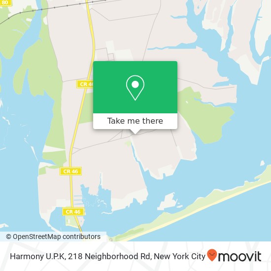 Harmony U.P.K, 218 Neighborhood Rd map