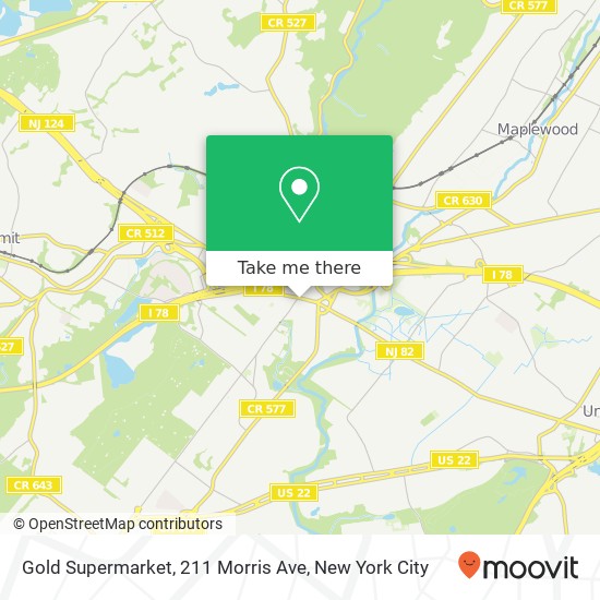 Mapa de Gold Supermarket, 211 Morris Ave