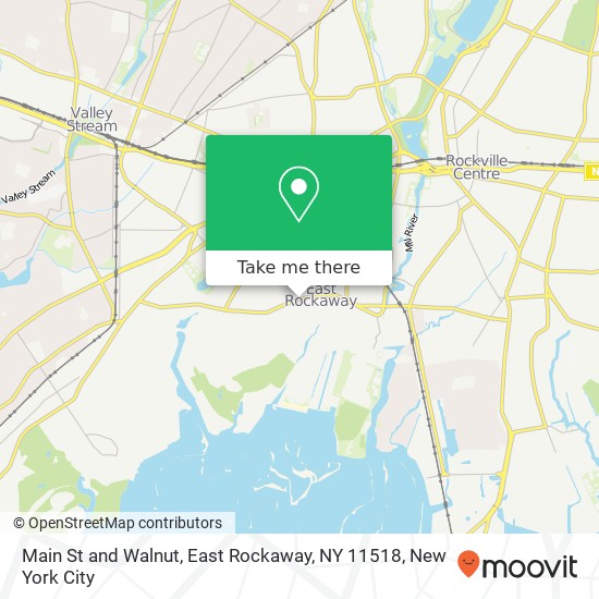 Main St and Walnut, East Rockaway, NY 11518 map
