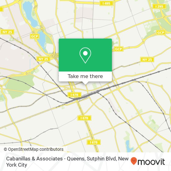 Mapa de Cabanillas & Associates - Queens, Sutphin Blvd