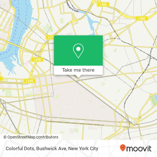 Colorful Dots, Bushwick Ave map
