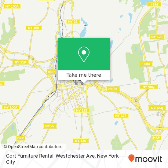 Mapa de Cort Furniture Rental, Westchester Ave