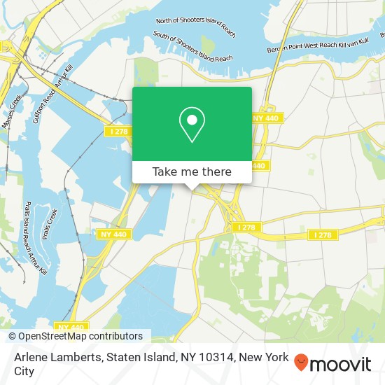 Mapa de Arlene Lamberts, Staten Island, NY 10314