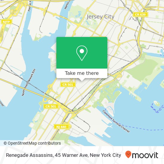 Mapa de Renegade Assassins, 45 Warner Ave