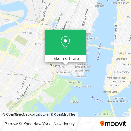 How to get to Barrow St York in Jersey City Nj by Bus Train or