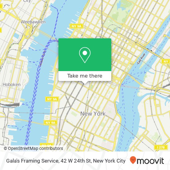 Mapa de Gala's Framing Service, 42 W 24th St