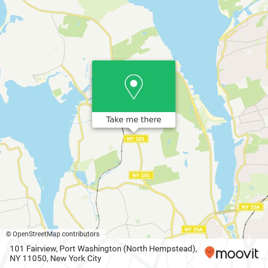 Mapa de 101 Fairview, Port Washington (North Hempstead), NY 11050