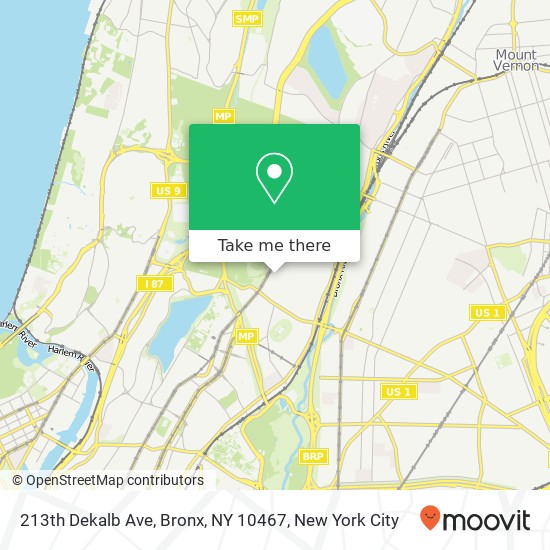 213th Dekalb Ave, Bronx, NY 10467 map