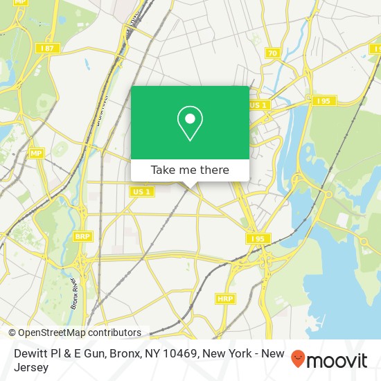 Mapa de Dewitt Pl & E Gun, Bronx, NY 10469