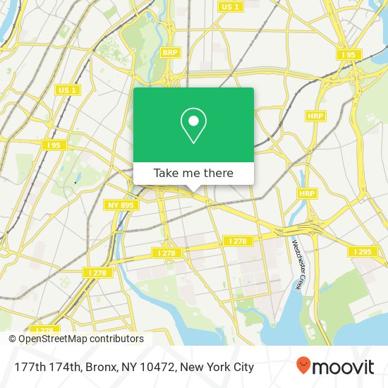 Mapa de 177th 174th, Bronx, NY 10472