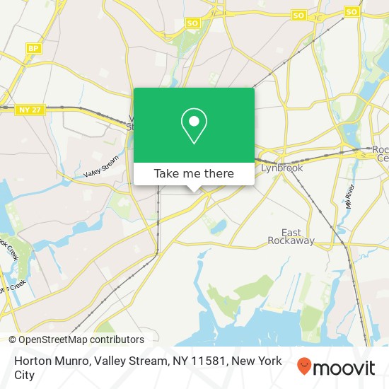Mapa de Horton Munro, Valley Stream, NY 11581
