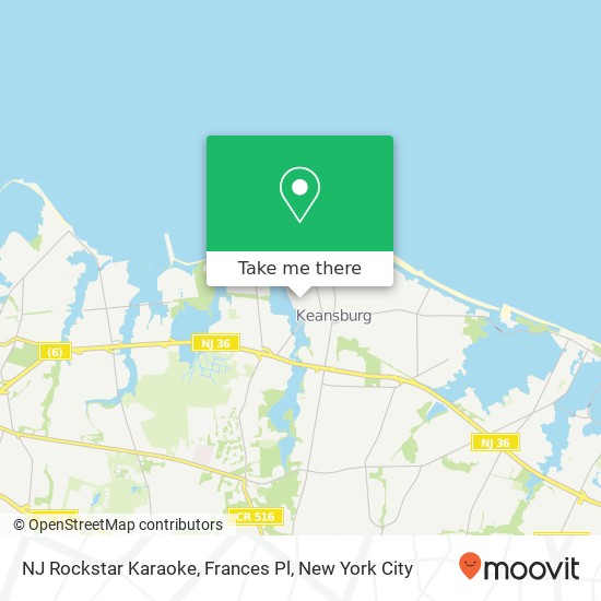 NJ Rockstar Karaoke, Frances Pl map