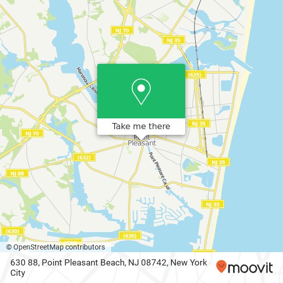 Mapa de 630 88, Point Pleasant Beach, NJ 08742