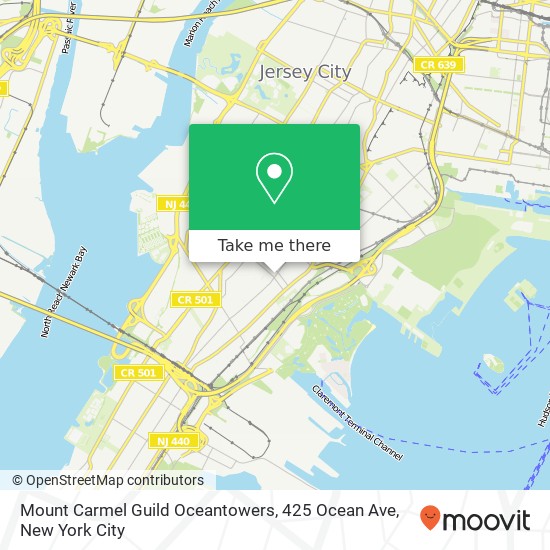Mapa de Mount Carmel Guild Oceantowers, 425 Ocean Ave