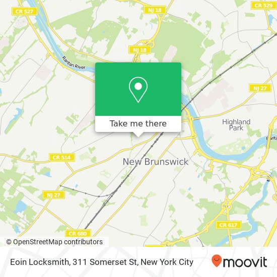 Mapa de Eoin Locksmith, 311 Somerset St