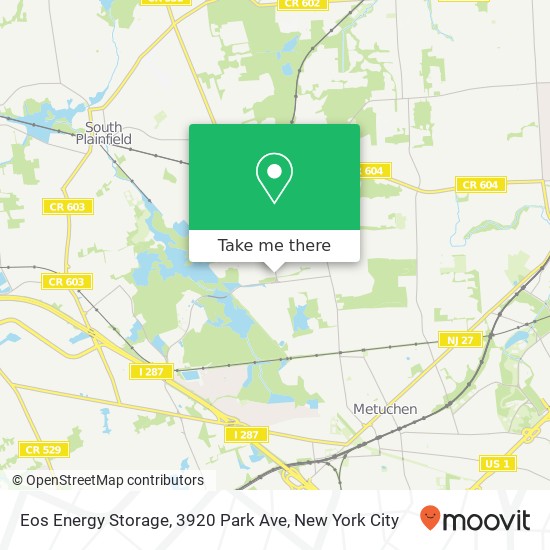 Eos Energy Storage, 3920 Park Ave map