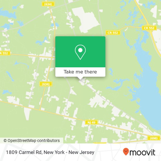 Mapa de 1809 Carmel Rd, Millville, NJ 08332