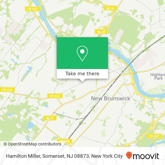 Mapa de Hamilton Miller, Somerset, NJ 08873