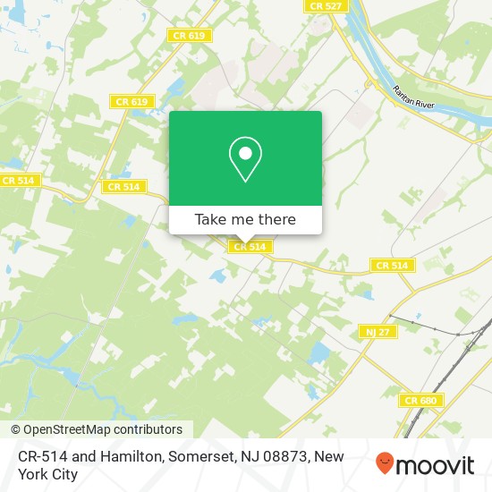 CR-514 and Hamilton, Somerset, NJ 08873 map