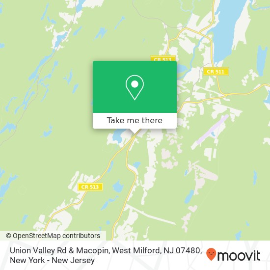 Mapa de Union Valley Rd & Macopin, West Milford, NJ 07480