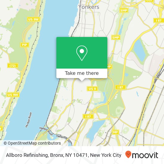 Mapa de Allboro Refinishing, Bronx, NY 10471