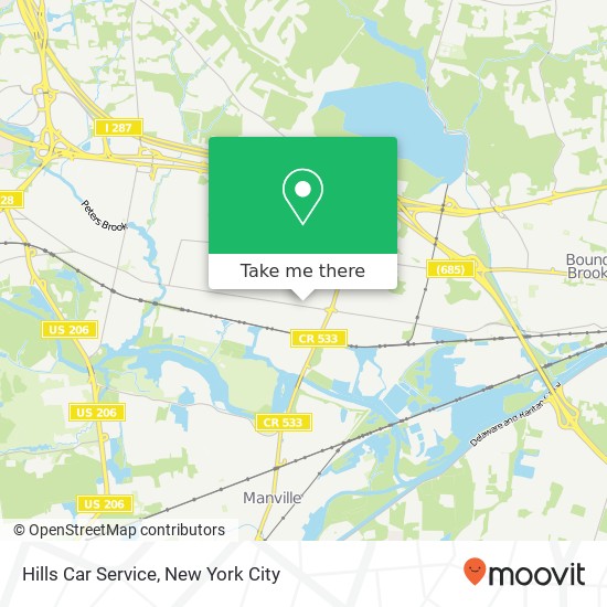 Mapa de Hills Car Service