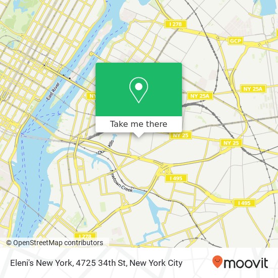 Eleni's New York, 4725 34th St map
