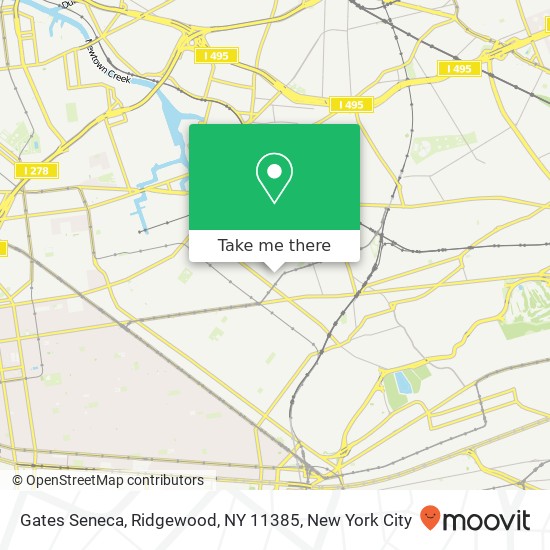 Mapa de Gates Seneca, Ridgewood, NY 11385