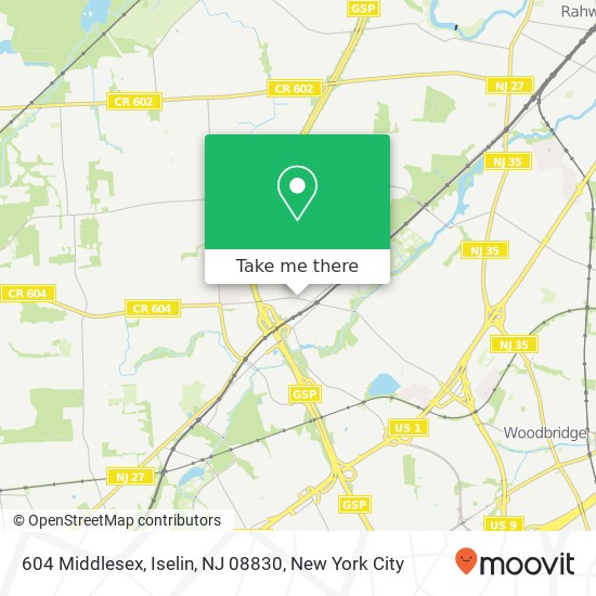 604 Middlesex, Iselin, NJ 08830 map