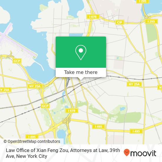 Law Office of Xian Feng Zou, Attorneys at Law, 39th Ave map