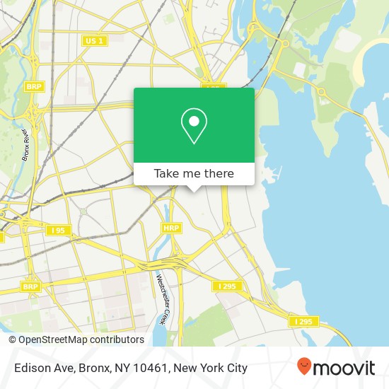 Mapa de Edison Ave, Bronx, NY 10461