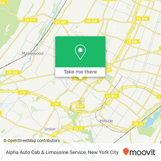 Alpha Auto Cab & Limousine Service map