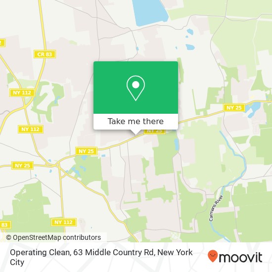 Mapa de Operating Clean, 63 Middle Country Rd